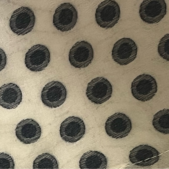 Yushi Off white, black & grey  Polka Dot Flowy Top cowl neck, size XL - Picture 9 of 9